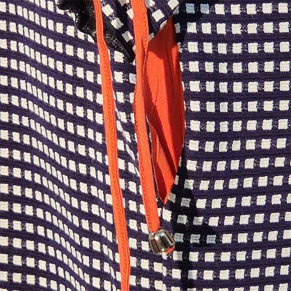 NWT: Tricot Chic Navy & White Checkered Plaid Tunic Dress Made in Italy - Picture 9 of 12